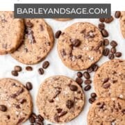 slice and bake espresso chocolate chunk cookies pin.