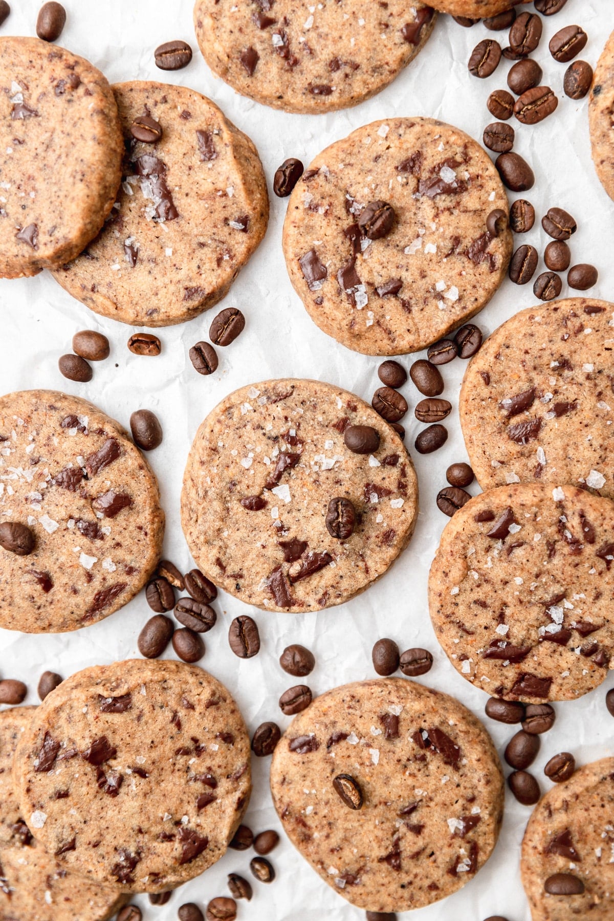 slice and bake espresso chocolate chunk cookies.