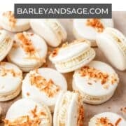 toasted coconut macarons pin.