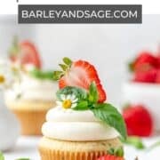 strawberry basil cupcakes pin.