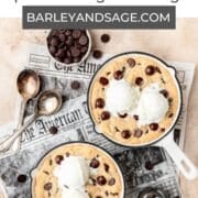 mini cast iron skillet cookies pin.