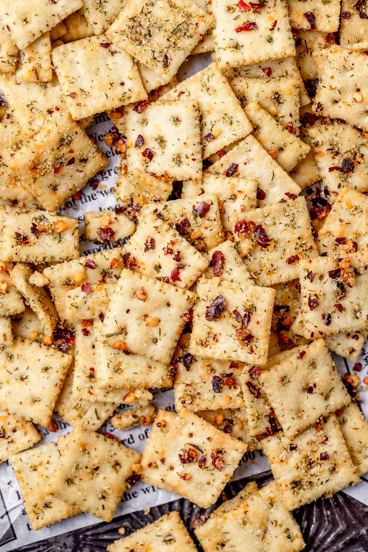 southern fire crackers on baking sheet.
