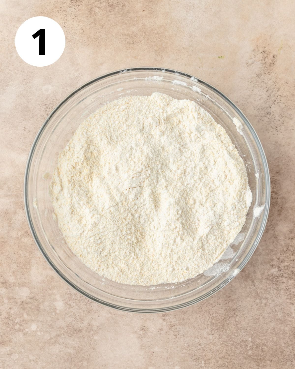 dry ingredients for cornbread muffins in bowl.