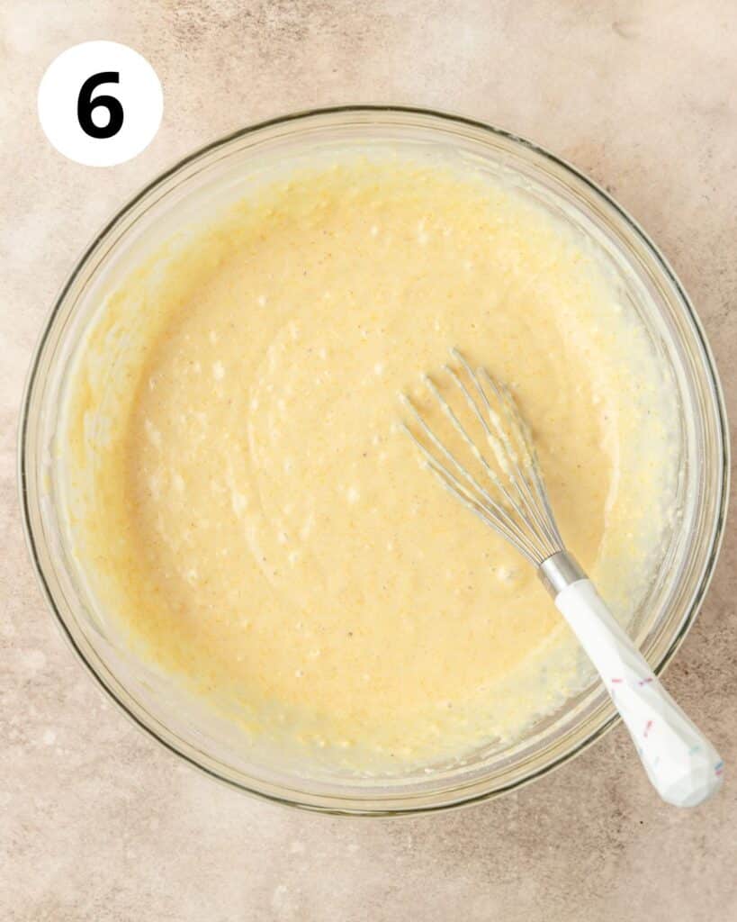 cornbread batter in bowl.