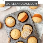 brown butter honey cornbread muffins pin.