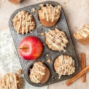 brown butter apple streusel muffins.