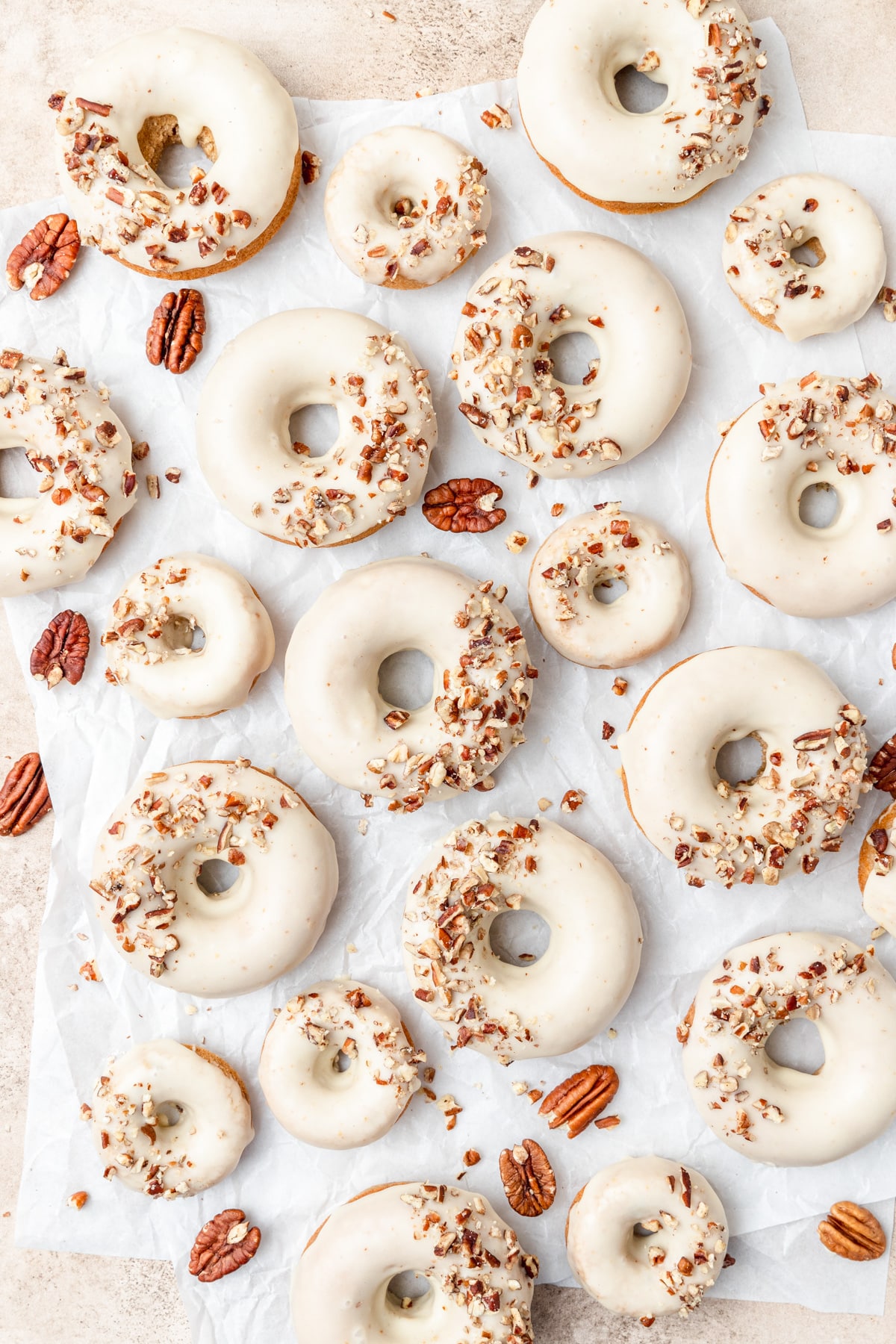 maple glazed brown butter pecan donuts.