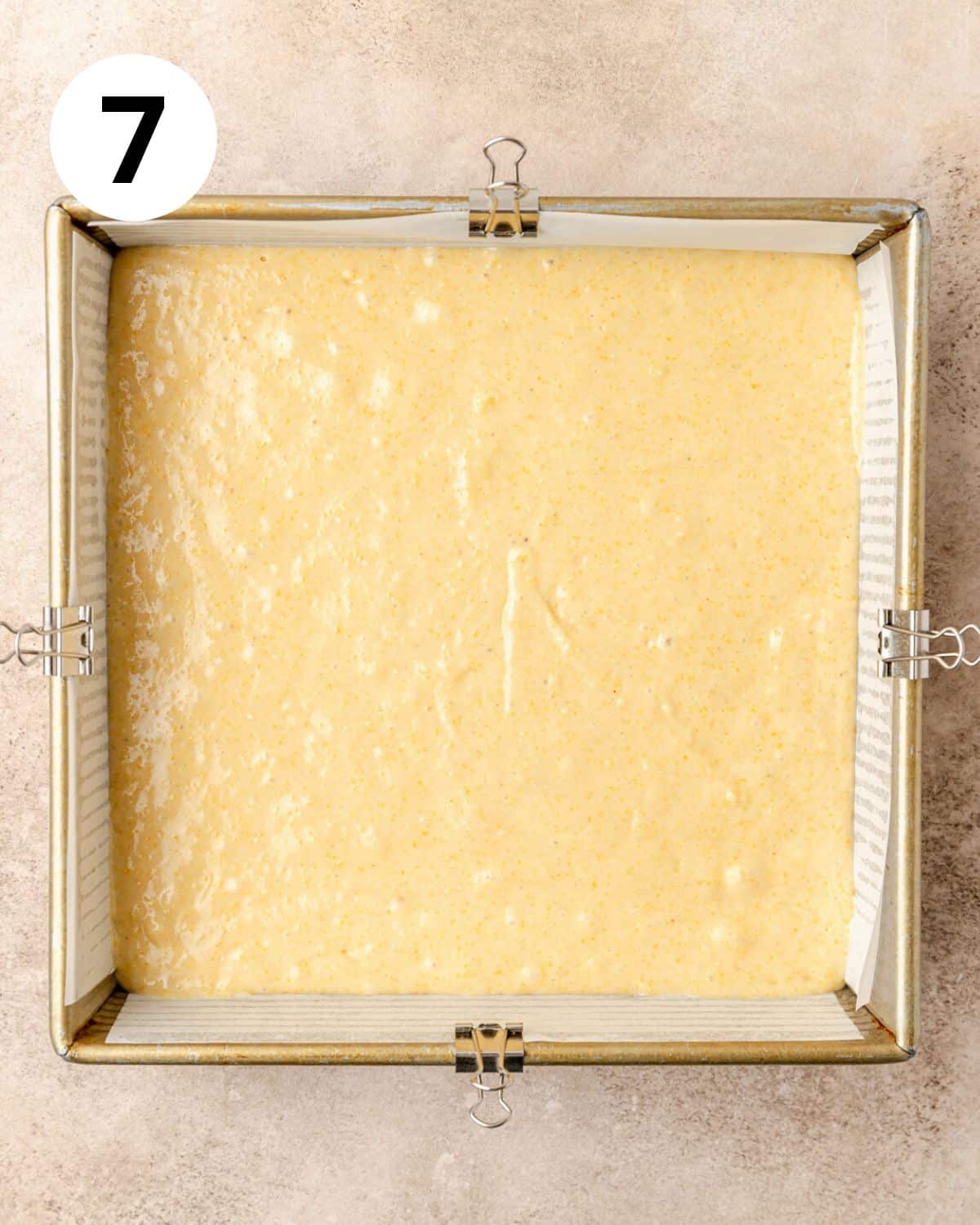 sourdough cornbread before baking.