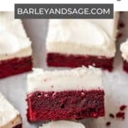 frosted red velvet brownies pin.
