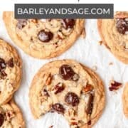 banana pecan chocolate chip cookies pin.