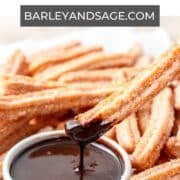 homemade churros pin.