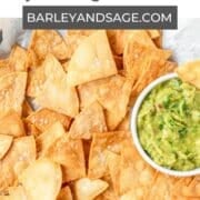 homemade corn tortilla chips pin.