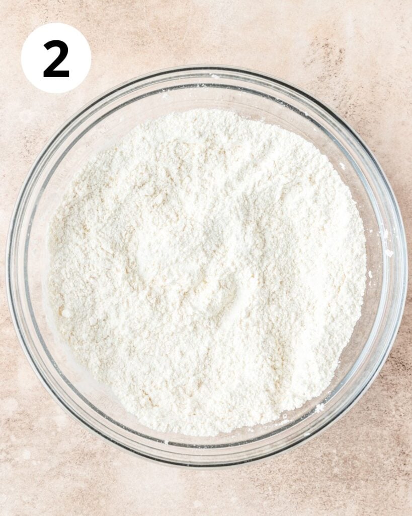 dry ingredients mixed together in bowl.