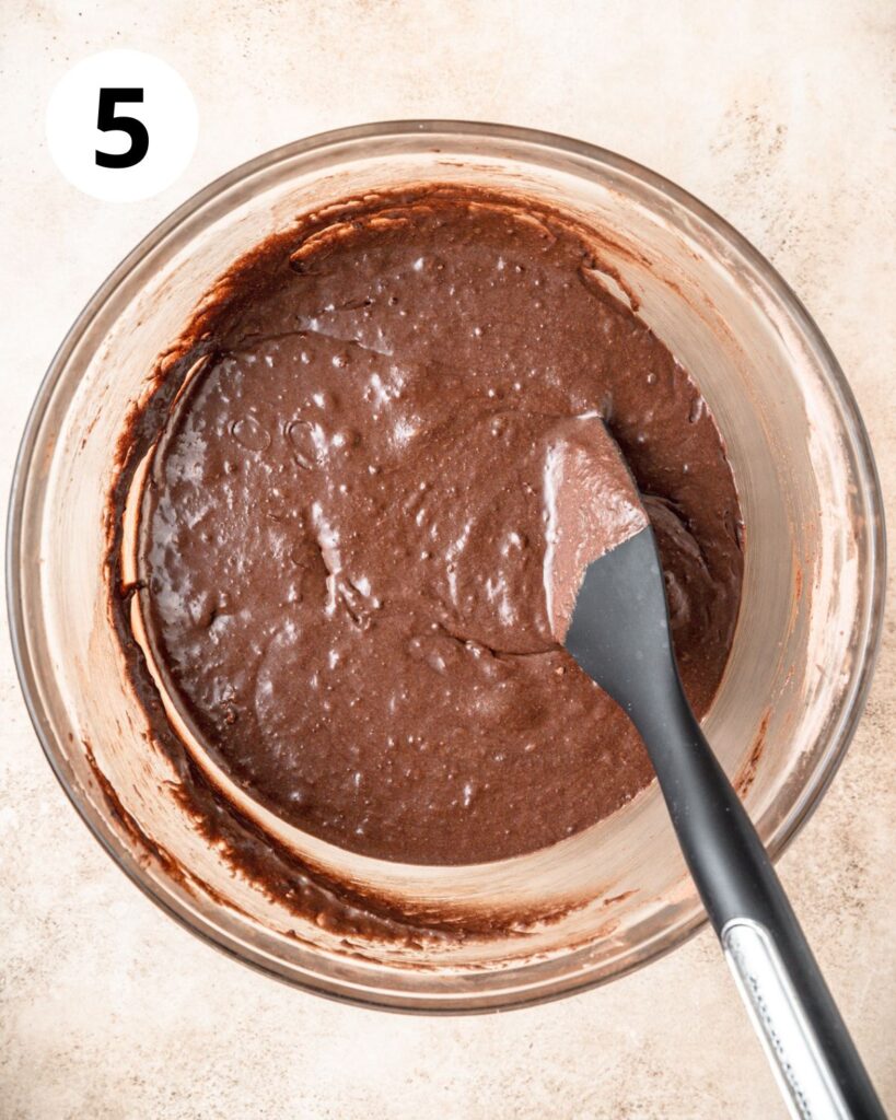 brownie batter in bowl.