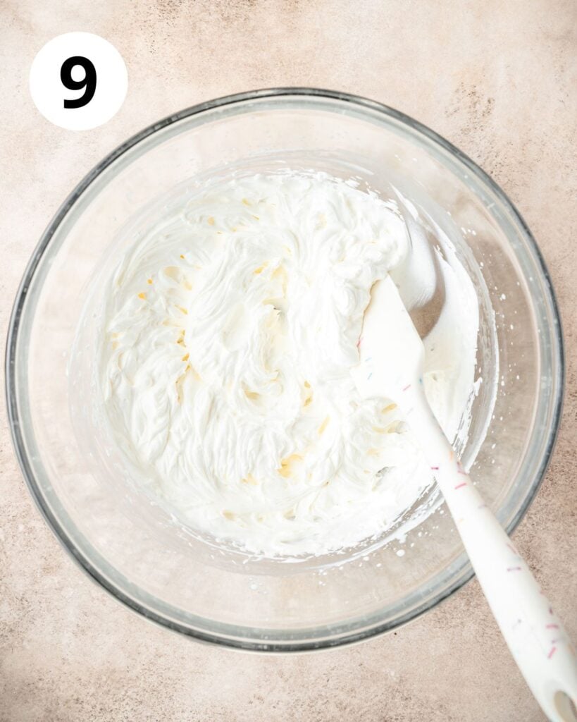 whipped cream in bowl.