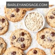 oatmeal chocolate chip cookies pin.