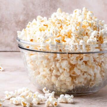 bowl of brown butter popcorn.