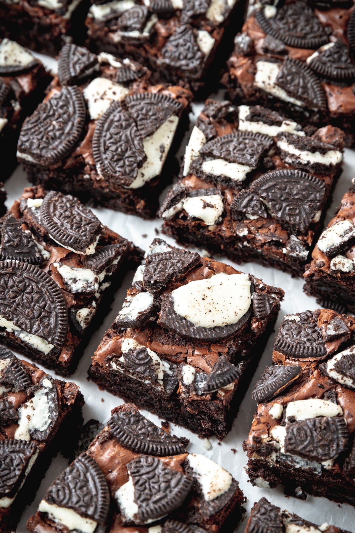 fudgy oreo brownies.