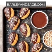 dark chocolate hazelnut madeleines pin.