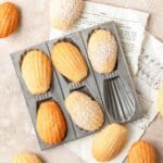 close up of brown butter madeleines.