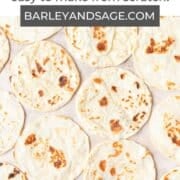 homemade sourdough tortillas pin.