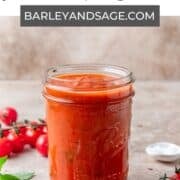 homemade San Marzano pizza sauce pin.