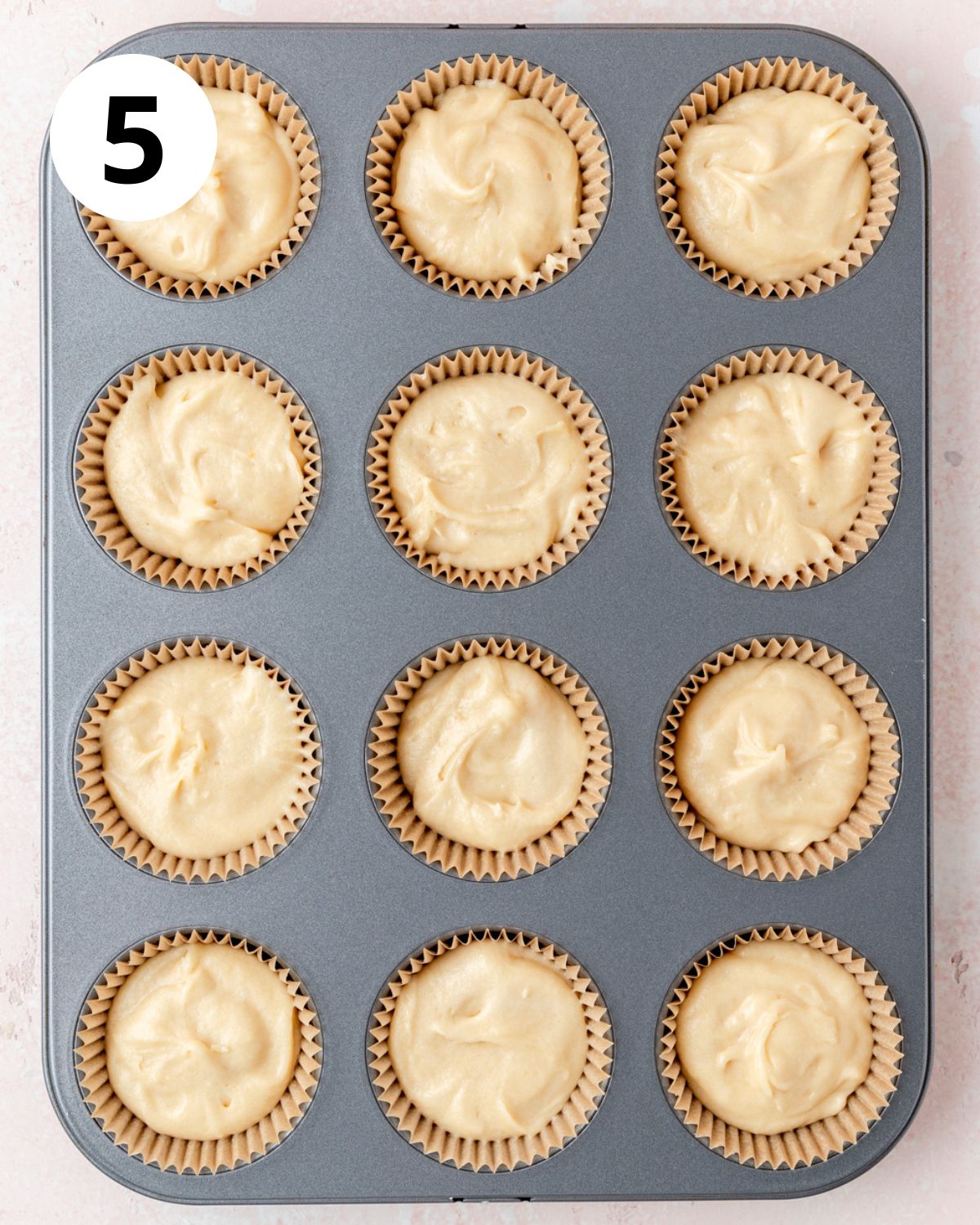vanilla cupcakes before baking.