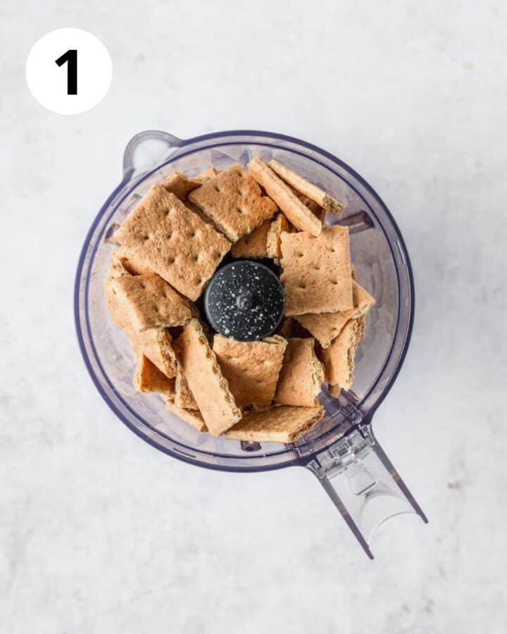 graham crackers in food processor.