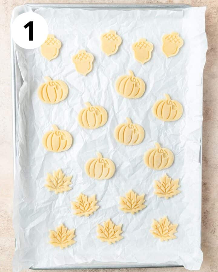 pie crust cutouts before baking.