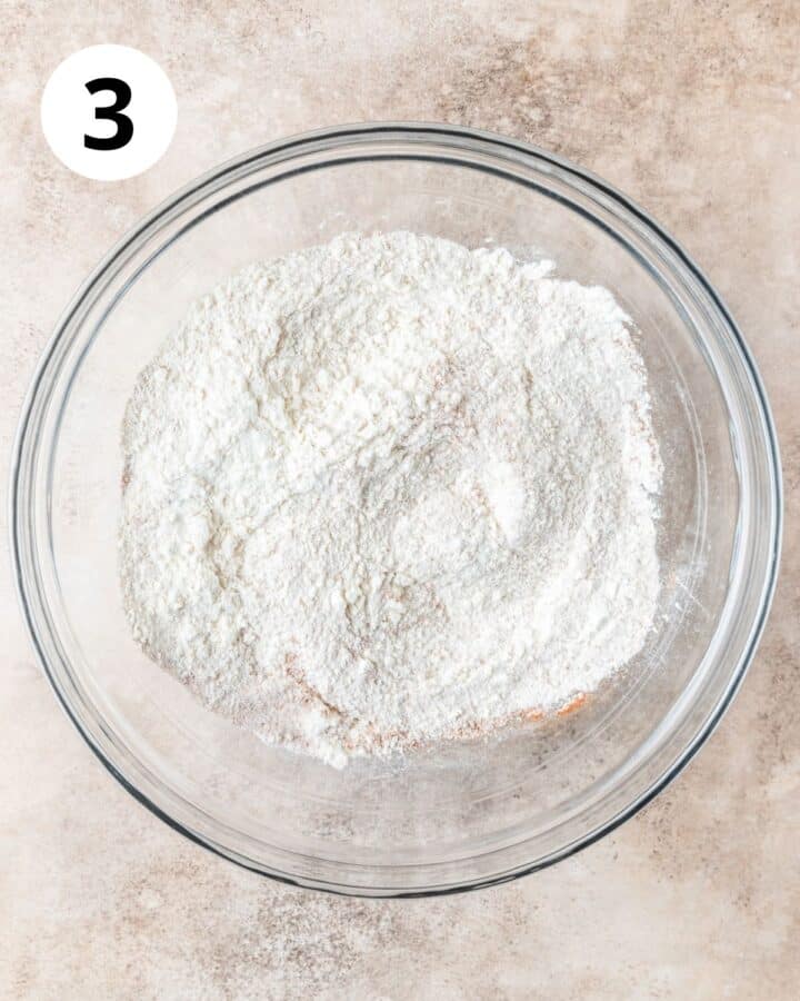 dry ingredients in bowl.