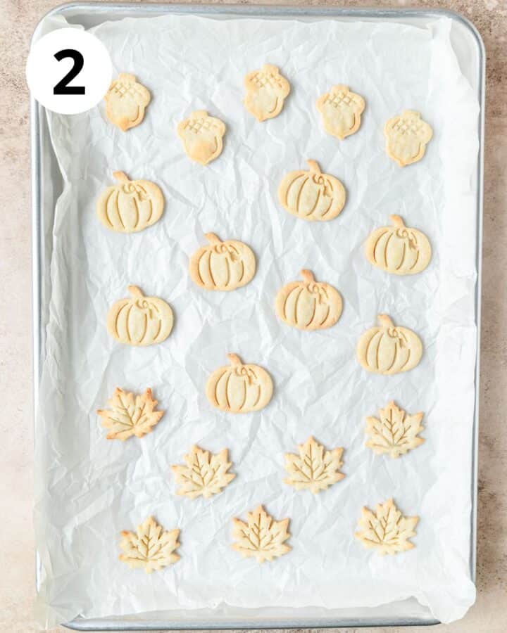 pie crust cutouts after baking.