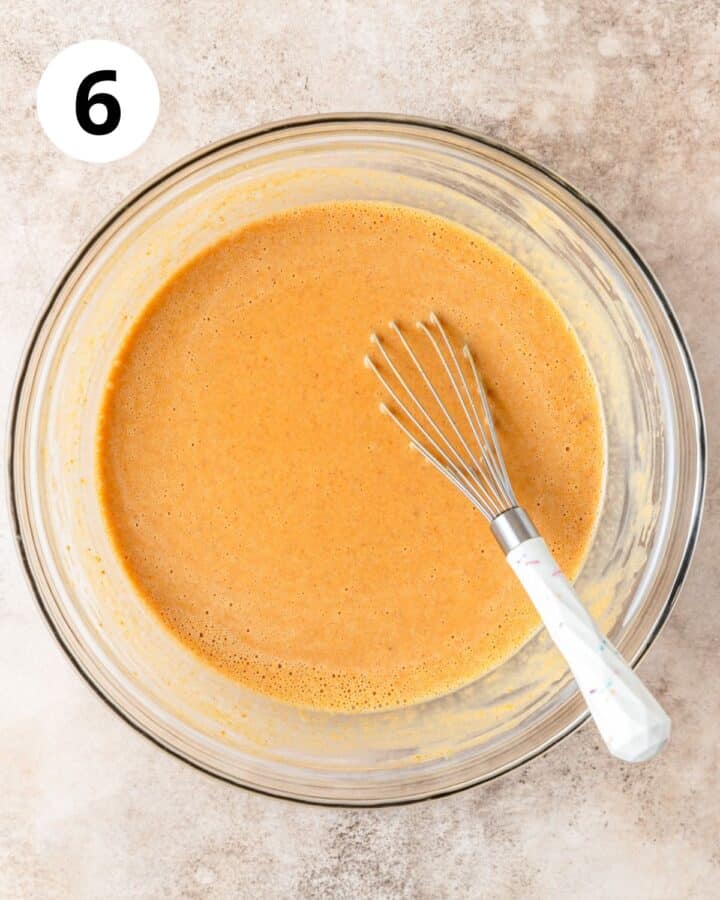 pumpkin pie filling in bowl.