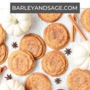 pumpkin spice snickerdoodle cookies pin.