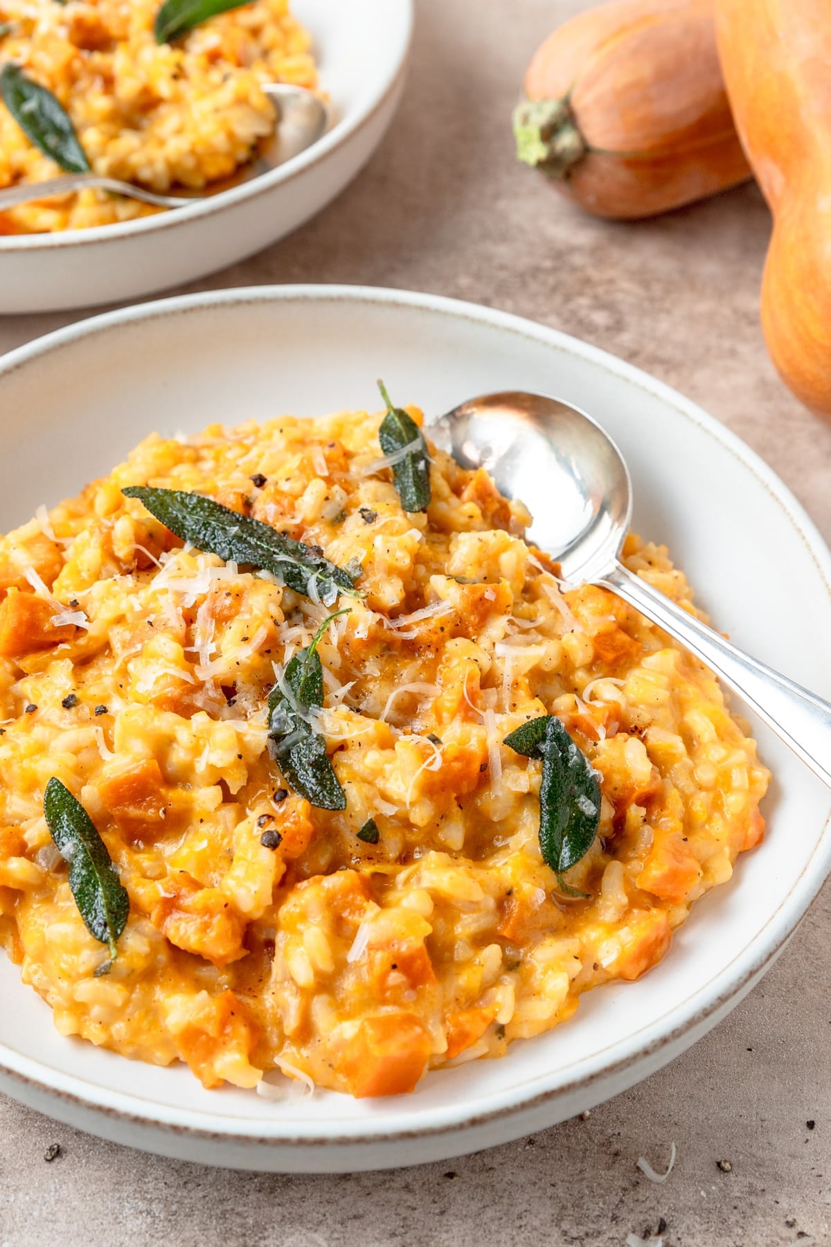 roasted butternut squash risotto.
