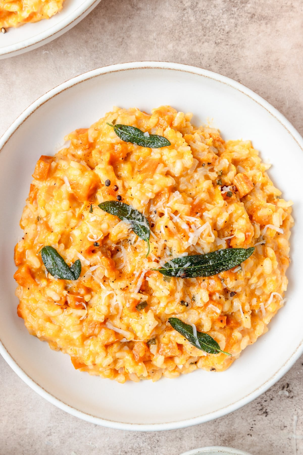 risotto with butternut squash and honeynut squash.