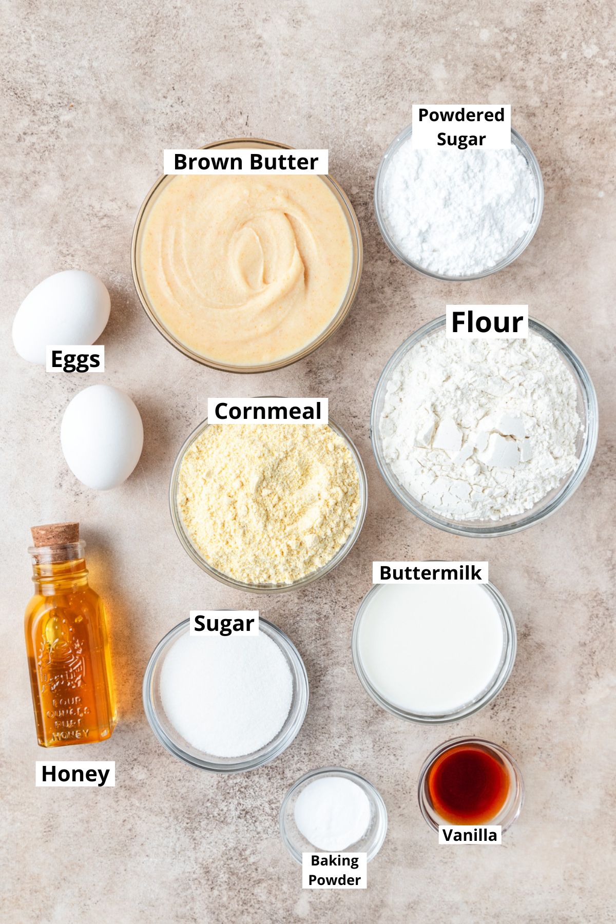 cornbread cupcakes ingredients. 