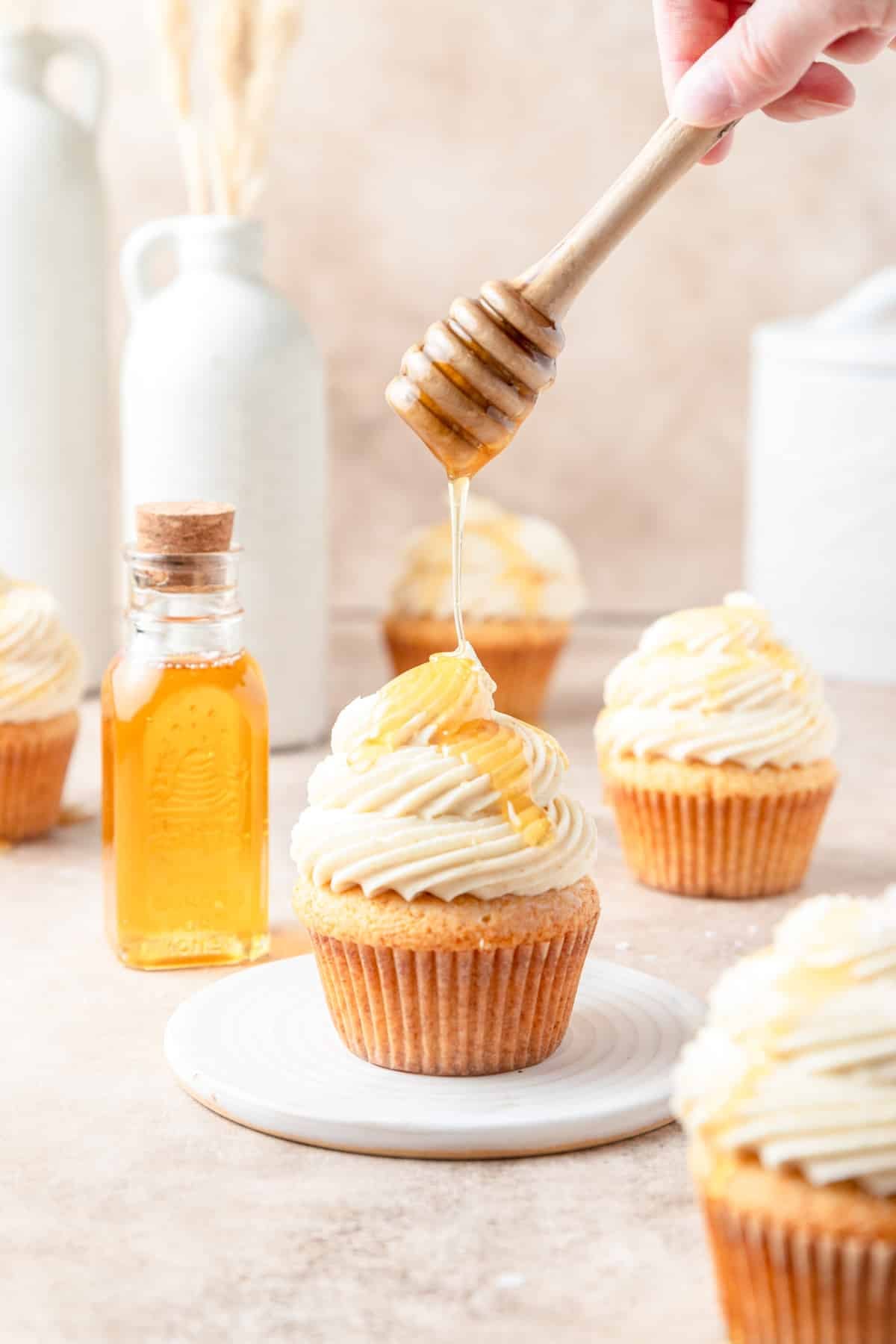 brown butter honey cornbread cupcakes.