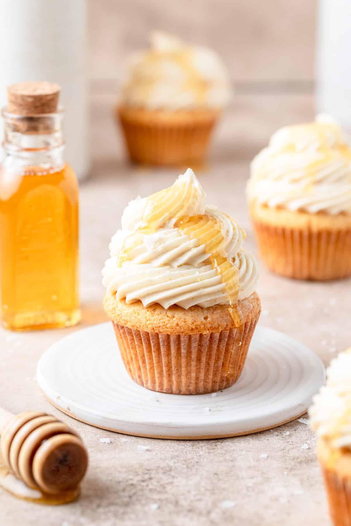 brown butter honey cornbread cupcakes.