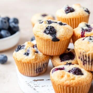 mini blueberry muffins.