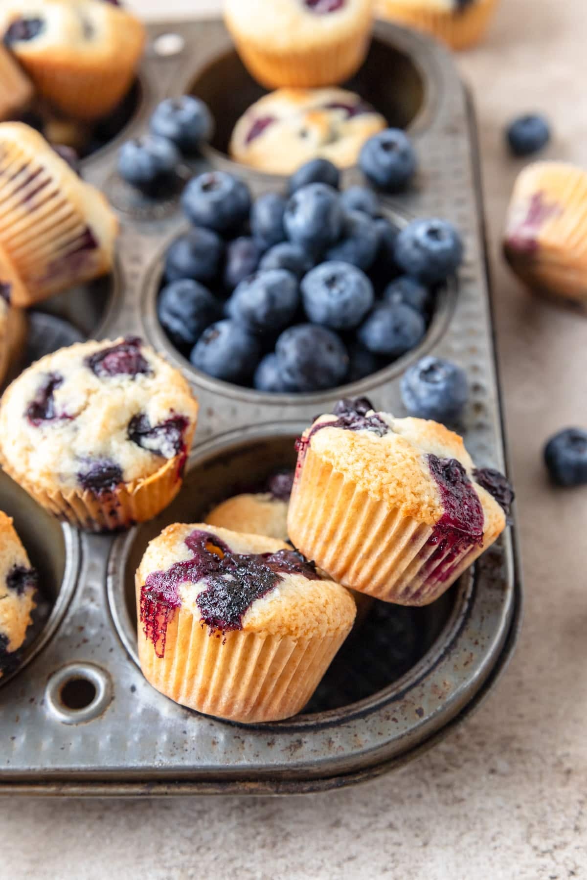 blueberry mini muffins. 