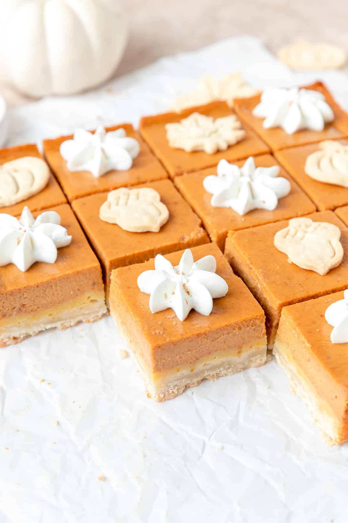pumpkin pie cookie bars.
