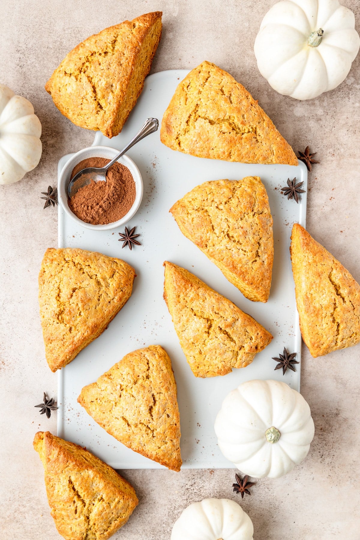 pumpkin scones after baking.