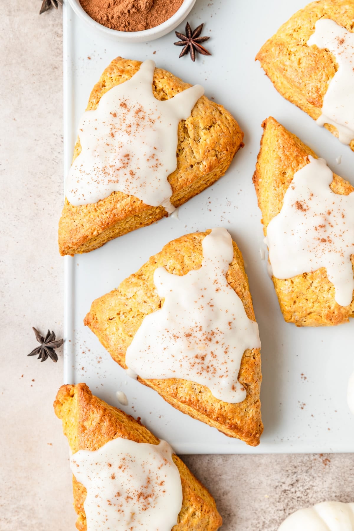 pumpkin spice scones.