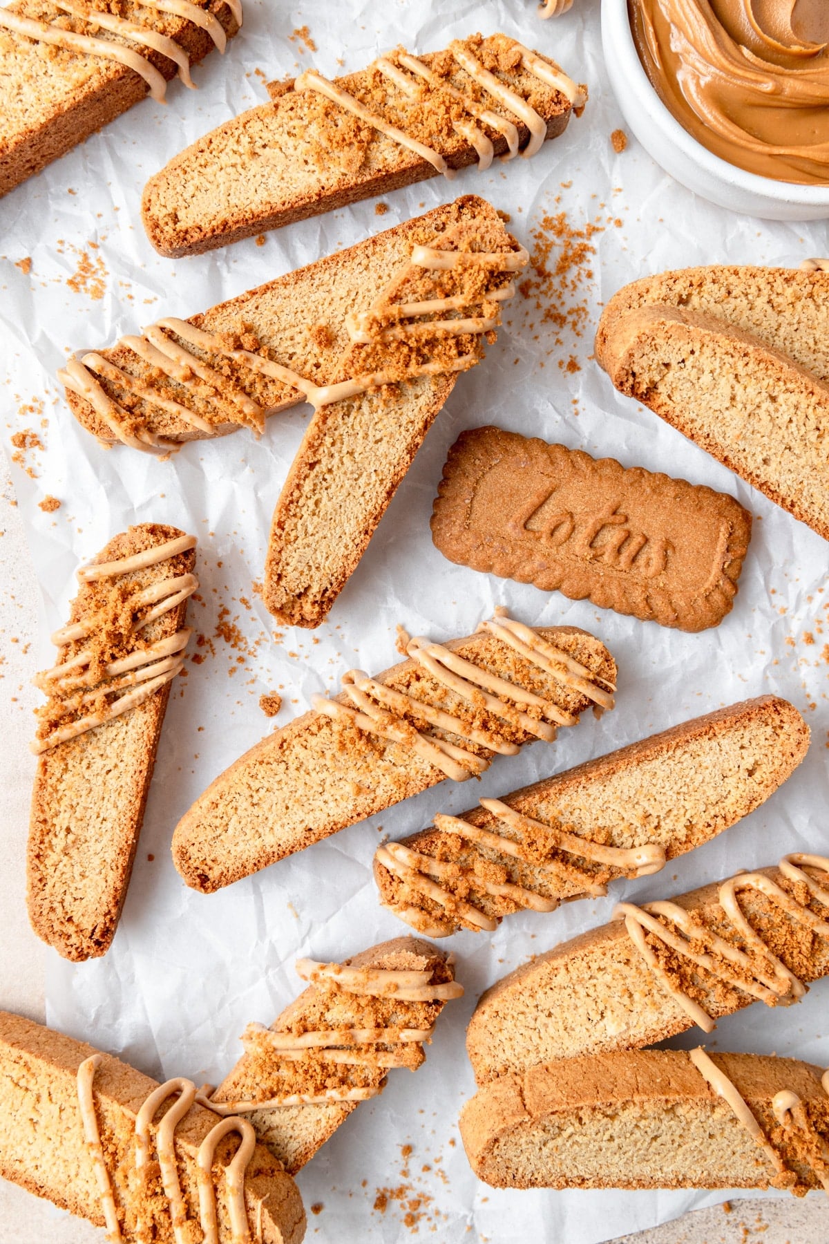homemade cookie butter biscotti. 