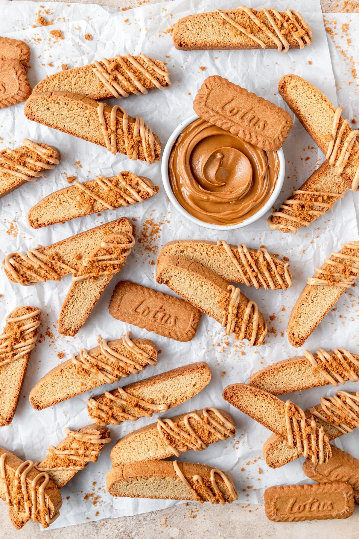 biscotti made with biscoff cookie butter.
