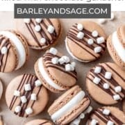 hot chocolate macarons pin.