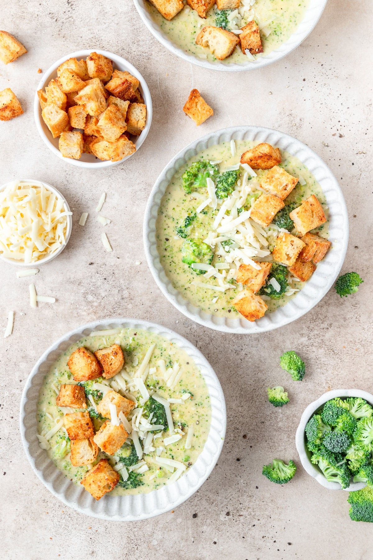 white cheddar broccoli soup.