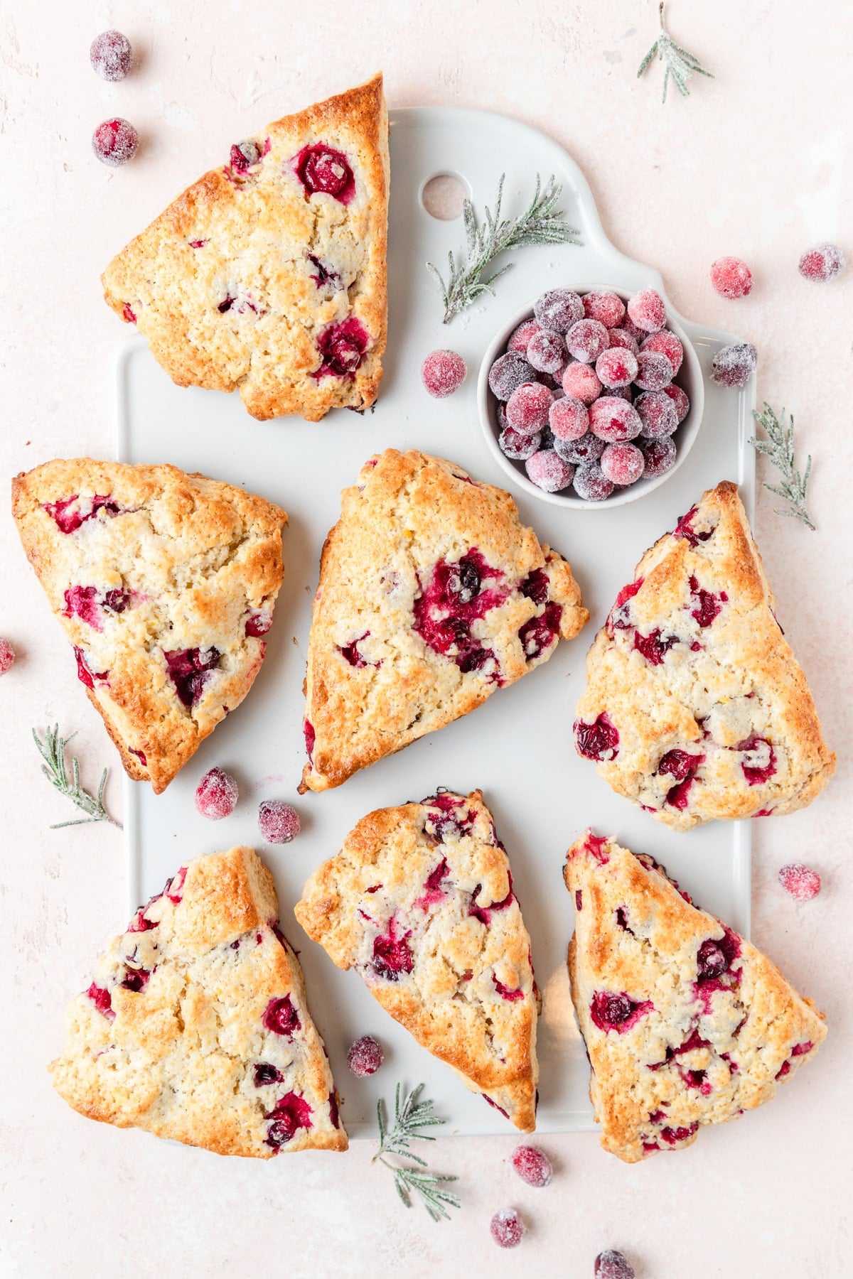 cranberry scones after baking.