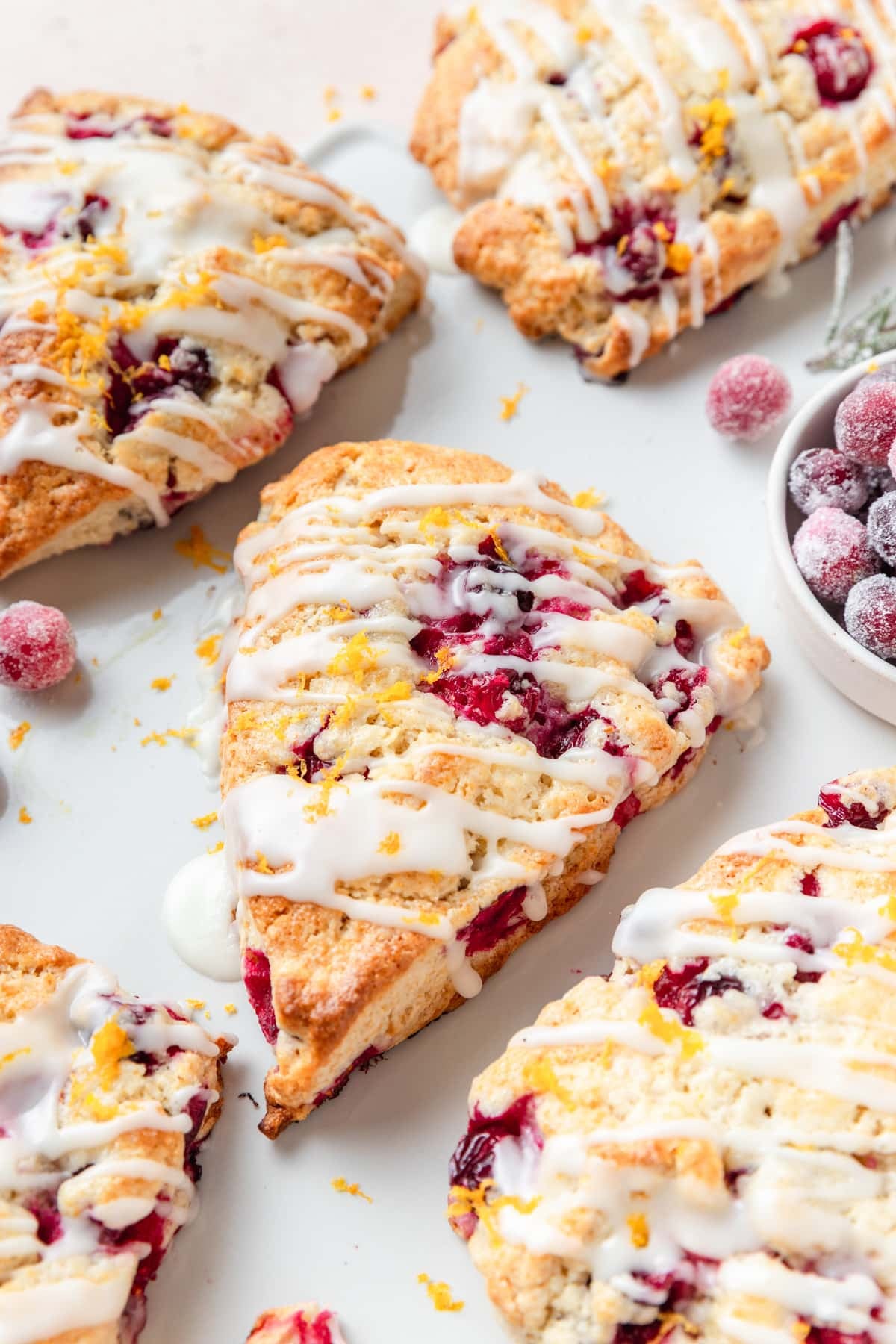 fresh cranberry orange scones.