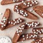 hot chocolate biscotti with mini marshmallows.